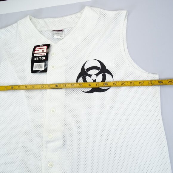 Vintage 90s‎ Southern Athletic Baseball Softball Biohazard Jersey DIZ 7 White XL - Picture 6 of 7